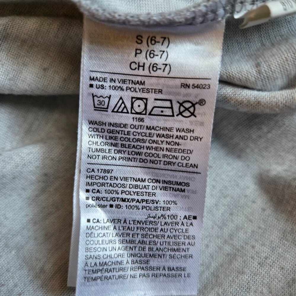 Old Navy Girls Moon & Flowers Graphic Sleep Tee | Size (6-7) - Picture 6 of 7